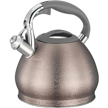 Whistling Tea Kettle with Bakelite Handle and Dome Lid for Induction Stove Kitchen Use