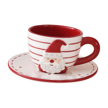 Ceramic Tea Cup and Saucer Set for Espresso Latte Afternoon Tea