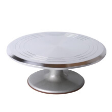 12 Inch Aluminum Cake Turntable with NonSlip Silicone Base, 360 Rotating Stand for Decorating