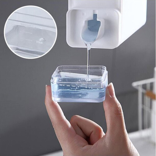 Refillable Laundry Bottle 1000ml NonLeak Plastic Detergent Dispenser with Label White 2