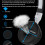 OverEar Wired PC Headphones with Foldable Noise Cancelling Mic for Computer Mobile Tablet White 4
