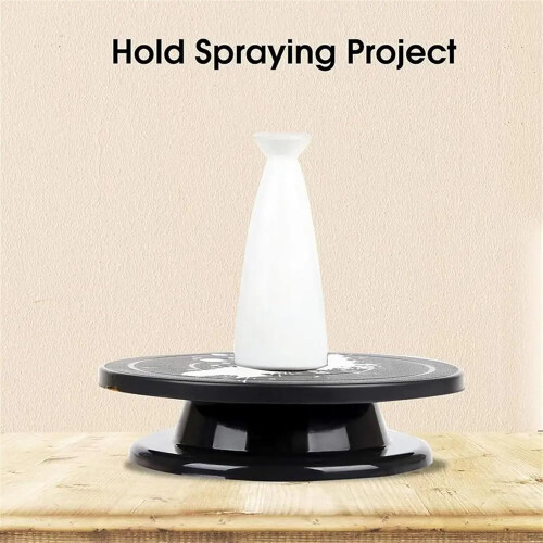 Rotating Cake Turntable 11 Inch Plastic Stand for Icing, Pastry and Cupcake Decorating White 1