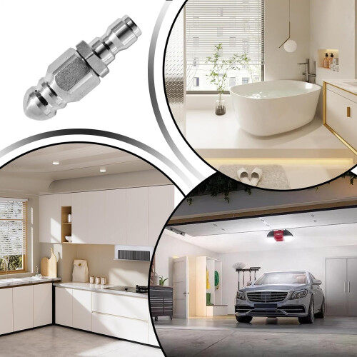 Pressure Drain Cleaning Nozzle 6mm Quick Connect Rust Resistant for Plumbing Ref: 3233 2
