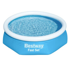 Bestway Fast Set Pool, Above Ground Swimming Pool for Kids and Adults, Outdoor Family Garden Pool, Inflatable Pool, 8ft