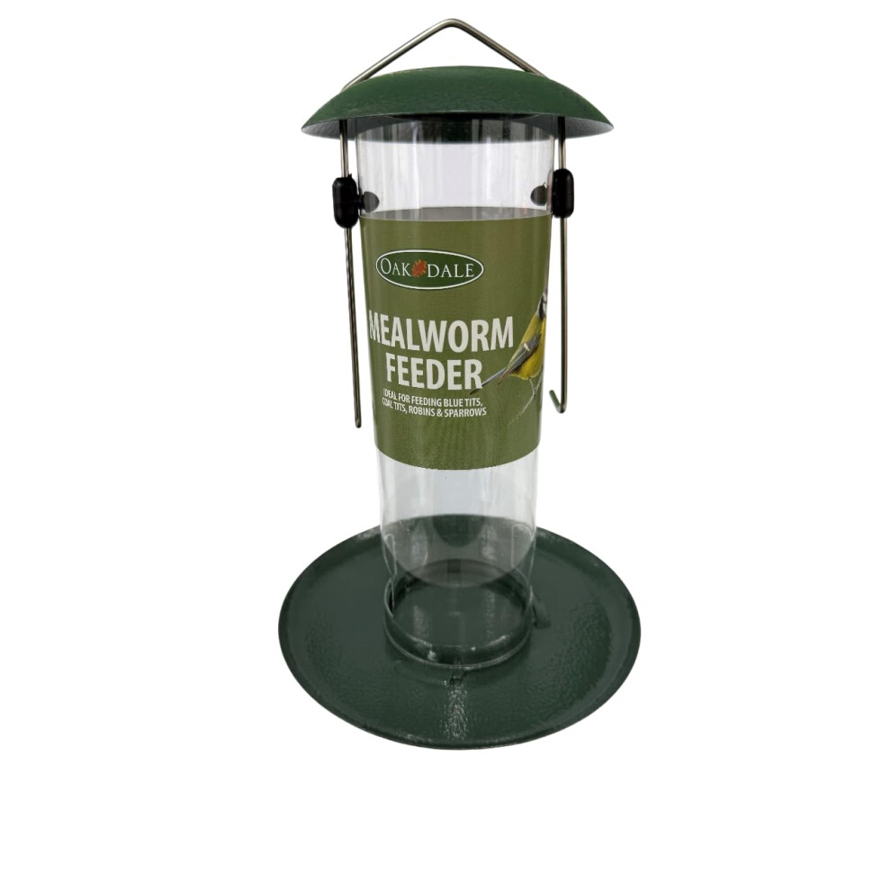 Oakdale Products Oakdale Mealworm Bird Feeder - Easy Clean, Easy Refill Hanging Tray For Robins And Wrens - Durable All-Weather Design