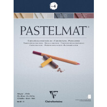 Clairefontaine - Ref 96112C - Pastelmat Pastel Card Pad No.4 (12 Sheets) - 360gsm Card - 30 x 40cm - Assorted Colours - Specially Formulated For Use