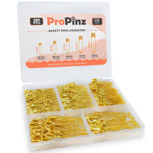 Safety Pins Assorted Sizes - Strong Nickel Plated Steel, Rust Resistant - Ideal for Art & Crafts, DIY, Pinning, Hemming, Dressmaking, Sewing and More