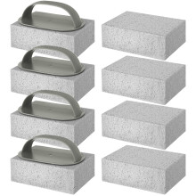 Meng Jiaran 8 Pcs Pumice Stones for Cleaning, Grill Brick Block, Griddle Stone Cleaner Set for Barbeque Griddle/Oven/Flat Top Grill/Racks, Removing G
