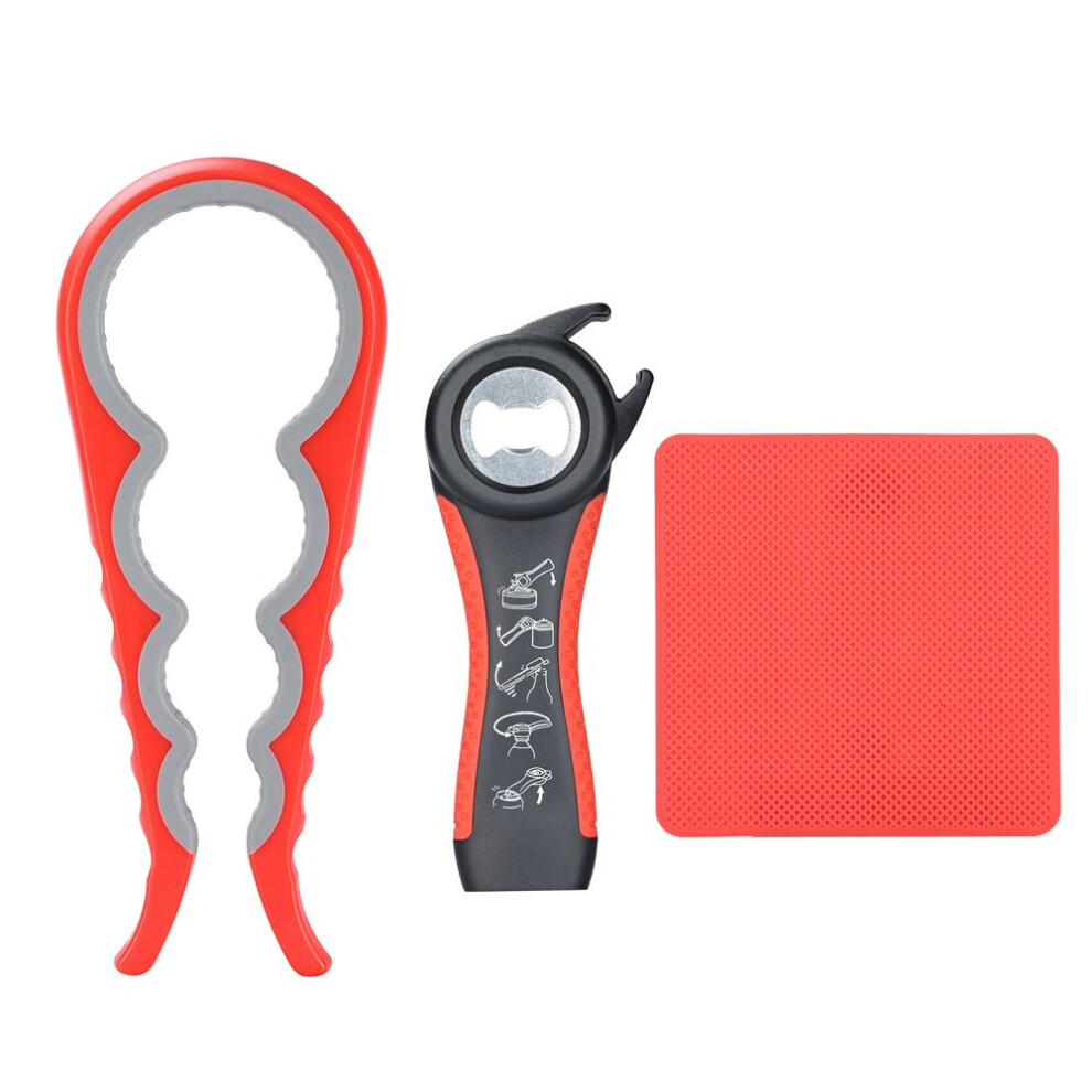 Otstar Latest Jar Opener And Bottle Opener With Silicone Jar Gripper To Remove Stubborn Lids, Pull Tabs And Bottles-Designed For Weak Hands,Seniors, Arthrit