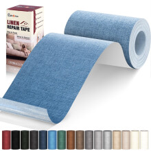 Linen Repair Patches 10x200 cm, Self-Adhesive Linen Fabric Patches, Multi Color, Durable & Premium Can be Used for Linen Sofa, Headboards, Chairs, cu