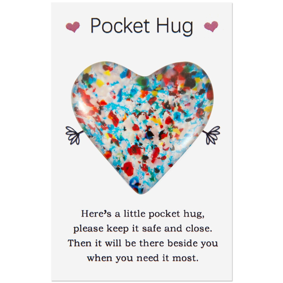 Pocket Hugs Heart, Thinking Of You Gifts, Keepsake Gifts For Women Friends, Go To University School Positive Good Luck Birthday Wedding Christm Hbjsp