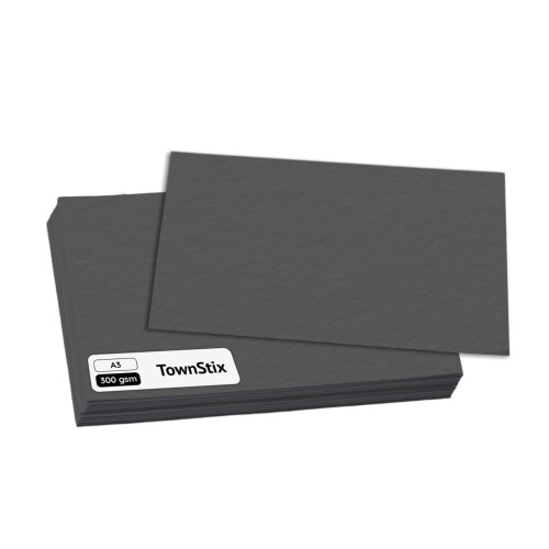 50 Sheets, A3 300gsm Card Thick Art Paper - Black