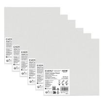 Exerz 10x10cm Canvas Panels 3mm 280gsm 100% Cotton/Blank Artist Canvas Board/Triple Primed/Acid Free/Medium Grain - Oil & Acrylic