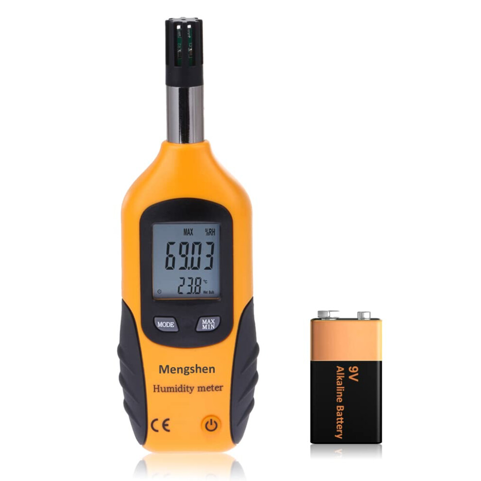 Mengshen Digital Psychrometer - Handheld Temperature And Humidity Meter Gauge With Dew Point And Wet Bulb Temperature - Battery Included, M86 91783837