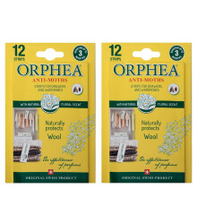 Orphea Anti Moth Strips - Floral Scented Moth Repellent for Wardrobes Drawers Shelves - Wardrobe Fresheners for Wool - Moth Paper Strips for Clothes