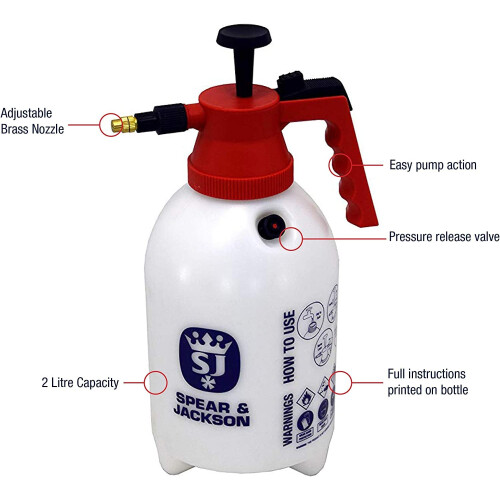 Spear & Jackson Spear & Jackson 2LPAPS 2 Litre Pump Action Pressure Sprayer 1