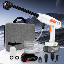 Cordless Pressure Washer, 300L/H Cordless Power Washer with 6 in 1 Adjustable Nozzle, 435PSI Portable Pressure Washer with 16.4ft Hose, Battery Power