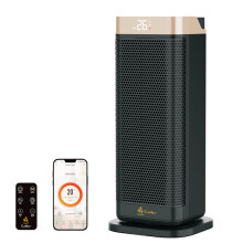 EcoNour Electric Heater, 2000 W Energy Efficient Space Silent Smart WiFi Room Heater, Portable Ceramic Room Heater with Thermostat, 3 Heat Modes, Fas