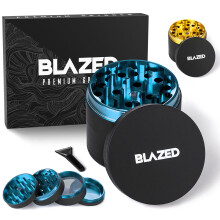Blazed Large Aluminium Herb Grinder (Blue)