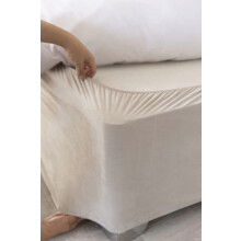 Belledorm 19" Extra Deep Base Wrap Valance Sheet - Transforms a drab looking bed base divan - Luxury Faux Suede (Linen, King)