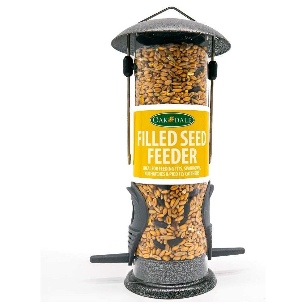 Oakdale Premium Filled Seed Bird Feeder, Heavy Duty Metal & Weatherproof, Ready-To-Hang, Attracts Finches & Sparrows 84452351