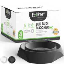 EcoPest Bed Bug Interceptors – 4 Pack | Bed Bug Blocker (Pro) Interceptor Traps (Black)