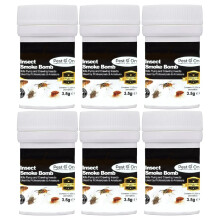 Bed Bug & Flea Killer Smoke Bomb Home Fumigation Fogger Fast Acting Pest Control for Bed Bugs, Fleas & Eggs No Odour No Residue HSE Approved (3.5g Ea