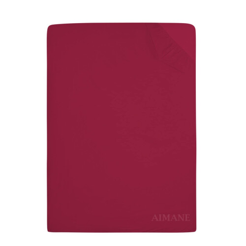 AIMANE Non Iron Percale 4FT Small Double Fitted Sheet Poly Cotton Eas