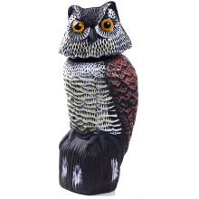 Hedoc Fake Owl Decoys to Scare Birds Away, Rotating Head Sculptures, Nature Enemy Scarecrow Plastic Statues, Pest Repellent, Bird Control and Pigeon