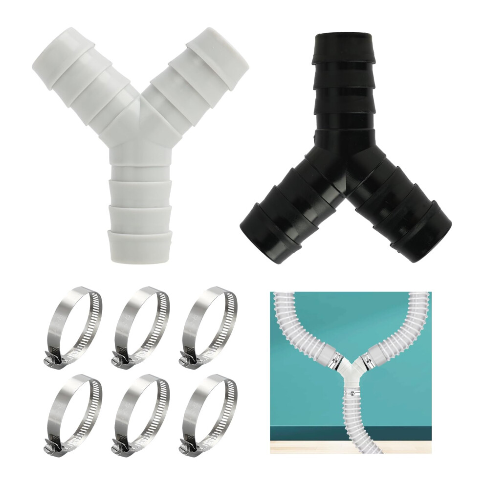 2 Way Y Splitter For Pipes Washing Machine Waste Splitter Dual Waste Pipe Connector For Washing Machine And Dishwasher Universal Drain Hose Connector 81546862