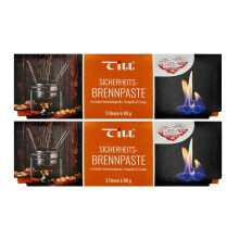 Till Brennpaste Fondue Gel/Paste Chafing Dish Burner Fuel 6 x 80g Pots, TWO PACK