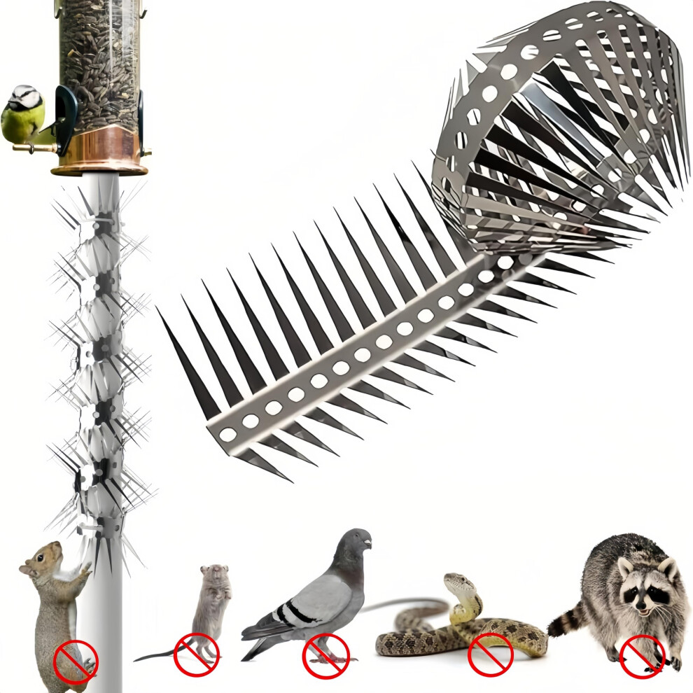 Wuyue Hua Anti Animal Climbing Thorns Bird Spikes Squirrel Baffle Squirrel Baffles For Bird Feeders Squirrel Repellent Pigeon Deterrent Bird Nest Preventer Rep