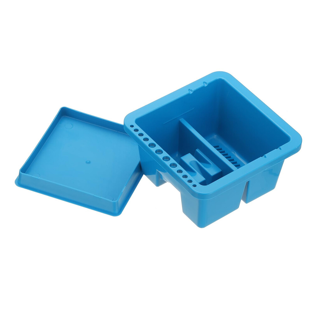 Paint Brush Cleaner With 12 Slots, AllâInâOne Brush Washer For Watercolor And Acrylic, Blue 9164114397942