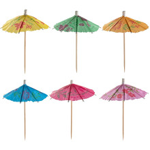 [240 Count] Umbrella Cocktail Drink Picks - Assorted Tropical Colors Party Toothpicks
