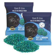 Rat Poisoning Sachets Grain Bait For Rats Mouse Poison Grain Rodent Control Fast Acting Single Feed Whole Wheat Grain Bait Sachets 100G(2X50G)