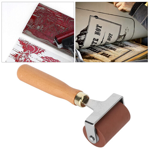 5cm Rubber Brayer Printing Roller with Ergonomic Easy Grip for Precise Ink and Paint Application 2