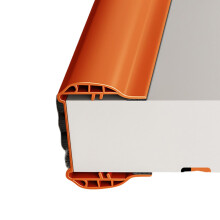 Door Draft Stopper with Adjustable Sweep Seal Strip for Noise Reduction and Energy Saving – Orange