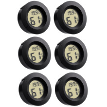 6 Pack Mini Hygrometer Thermometer, Digital Humidity Meter, LCD Temperature Humidity Monitor Gauge for Home Office Babyroom Greenhouse Room Nursery H
