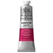 Winsor & Newton 1914468 Griffin 37ml Alkyd Fast Drying Oil Colour Tube - Permanent Alizarin Crimson