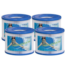 TOREAD Type V1 Filter Replacement Hot Tub Spa Filters, Compatible for Lay-Z-Spa, Coleman SaluSpa 90352E, Pack of 4
