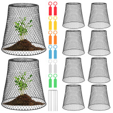 Faankiton 10PCS Chicken Wire Cloche Plant Protector Cover, Iron Plant Cover, Wire Plant Cover, Chicken Wire Protection Basket Wire Garden Cloches, Wi
