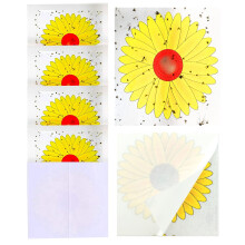 20PCS Floral Window Fly Stickers, Flies Sticker Trap for Indoor Insect Pest Attractor and Eliminator