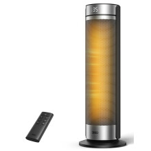 Dreo 23 Inch Space Heater, 2000W Silent Electric Heaters for Bedroom with Remote, 12H Timer, 70 Oscillation, 5 Modes, PTC Ceramic with Thermostat,Fa