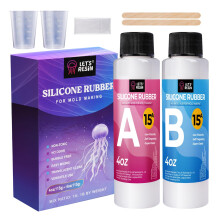 LET'S RESIN 230g Silicone Mould Making Kit, Translucent Silicone Rubber, 1:1 by Weight, Super Elastic Liquid Mold Making Silicone - Ideal for 3D Mold