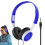 Wired OverEar Headphones with Microphone for Gaming, Computer, Tablet Use, Dark Blue 1