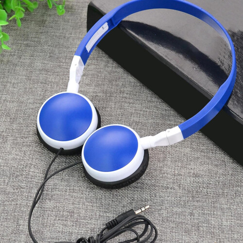Wired OverEar Headphones with Microphone for Gaming, Computer, Tablet Use, Dark Blue 1