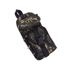 Camo Pencil Case with Secure Zipper Closure, Military Camouflage Pouch, 3 Compartments, Camo Black