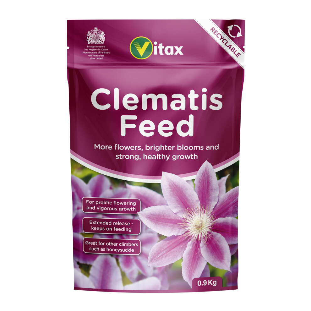 Vitax Clematis Feed, Boosts Growth & Flowering, Specially Tailored Nutrient Mix, Suitable For Clematis, Honeysuckle, Passion Flower And Other Climber