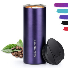 HASAGEI Insulated Travel Mug, Reusable Vacuum Stainless Steel Bottle for Hot and Cold Drinks - Leakproof Lid, 350ML (Nevy Blue)