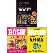 BOSH Simple recipes [Hardcover], BOSH on a Budget, BOSH How to Live Vegan By Henry Firth and Ian Theasby 3 Books Collection Set